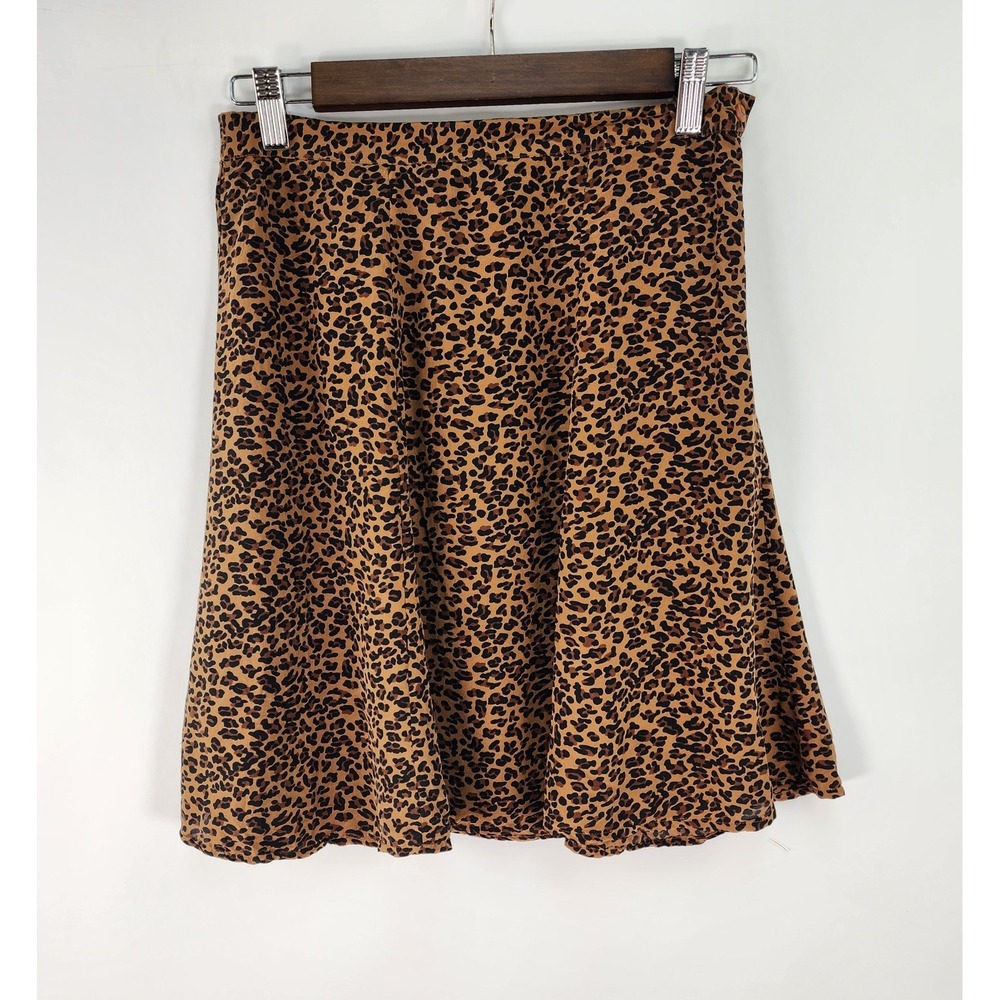 Sunny Leigh Studio Skirt Women's S Silk Animal Print Cheetah